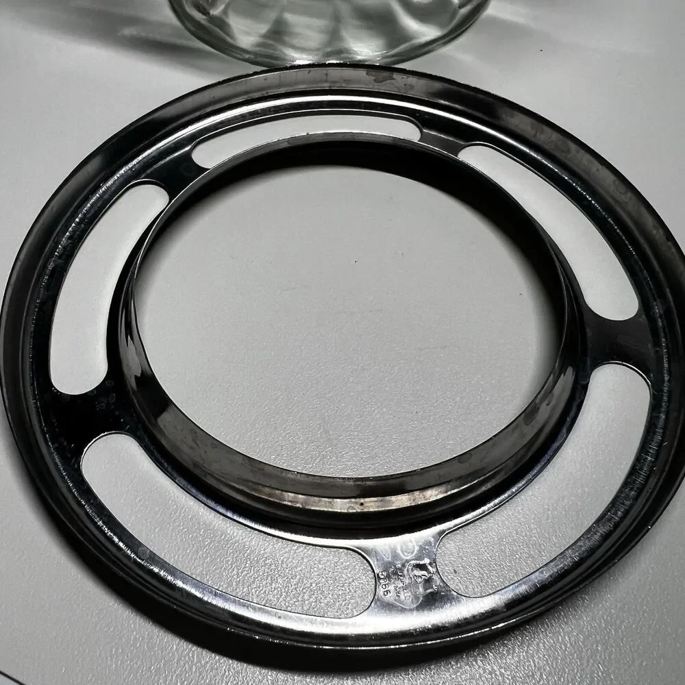 Vintage Bloomfield Stainless Steel 3766 Insert Ring & Glass Shrimp Cocktail Bowl